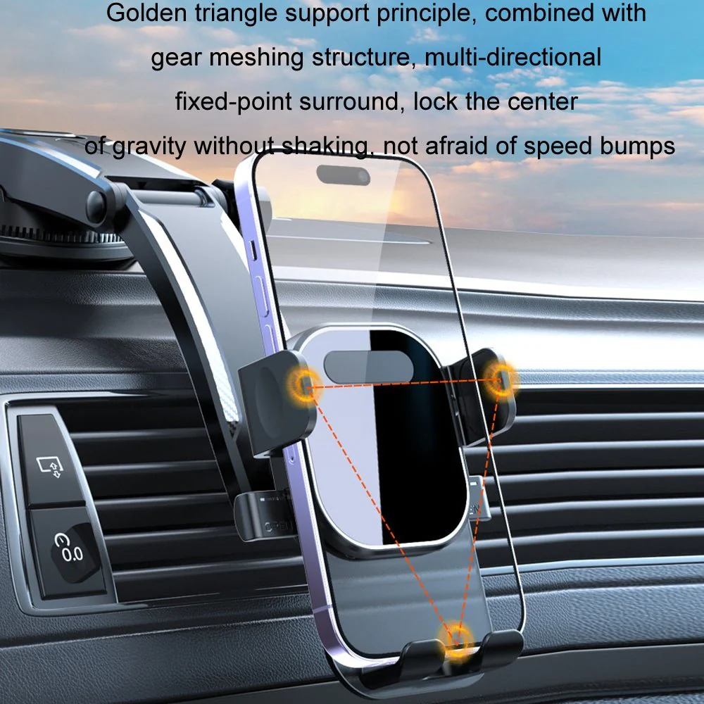 360° Gravity Car Phone Mount – Auto-Lock Dashboard & Vent Holder for iPhone & Android Devices | SKU: LGUH018 - Image 3