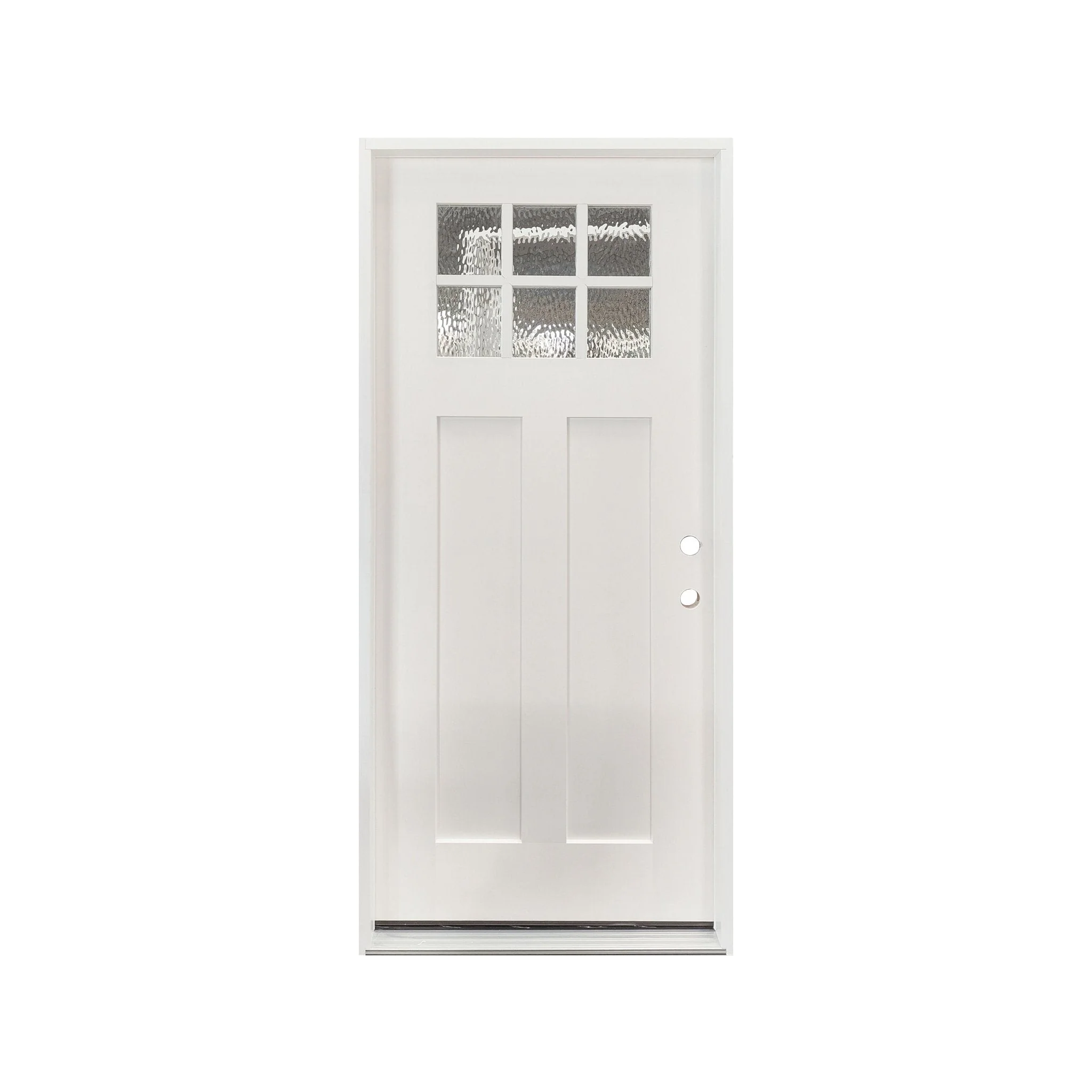 36x80 Fiberglass Exterior Door with 6-Lite Grid Glass Prehung Smooth Finish Left or Right Hand Swing FG03LH FG03RH - Image 2