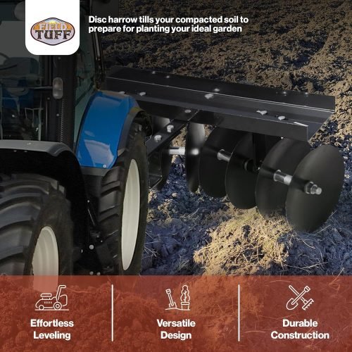 39" Tow-Behind Garden Cultivator Disc Harrow – Lawn & Soil Prep Hitch Attachment | SKU: 927041 - Image 3