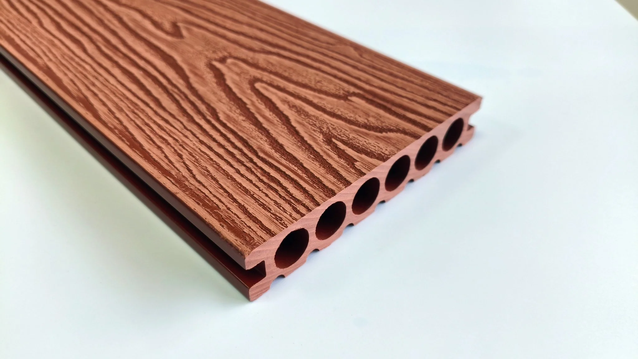 3D Wood Grain WPC Decking System 22 Sq ft Pack Boards Keel Edge Trim & Fasteners - Image 12