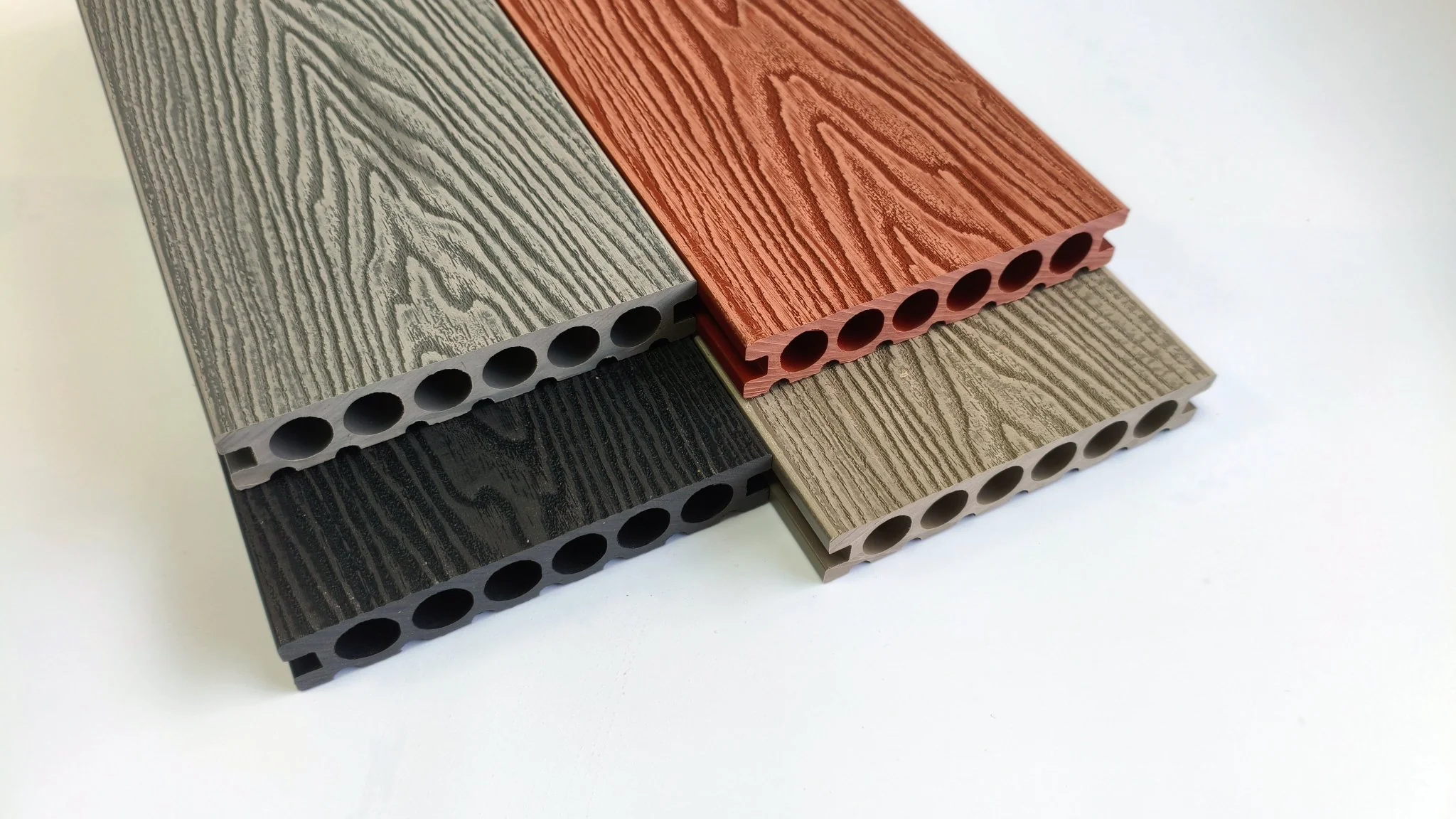 3D Wood Grain WPC Decking System 22 Sq ft Pack Boards Keel Edge Trim & Fasteners - Image 25