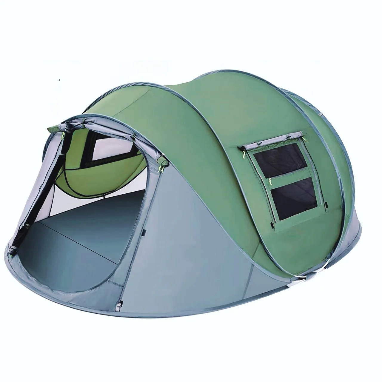 4-Person Instant Pop-Up Camping Tent, Waterproof Polyester Dome Tent with Mesh Windows – PT4280