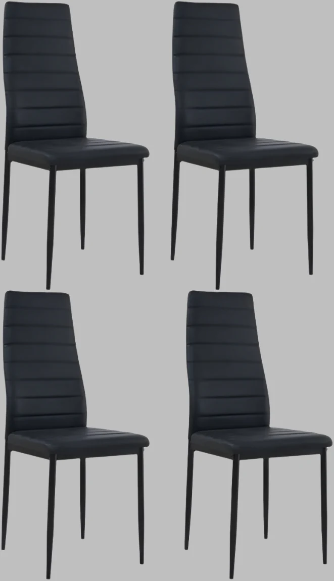 4-Piece Modern Upholstered Dining Chair Set – Faux Leather Chairs for Kitchen & Dining Room | SKU: AMMDC88