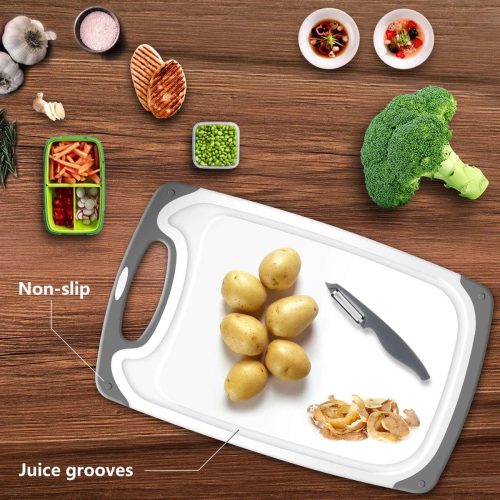 4-Piece Non-Slip Kitchen Cutting Board Set – Easy-Grip Handles with Bonus Knife | SKU: 250336 - Image 4