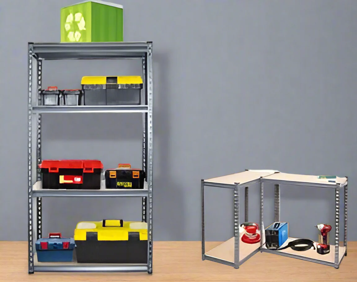 4-Tier Boltless Metal Shelving Rack – Adjustable Heavy-Duty Storage Unit | SKU: 4TBR - Image 3