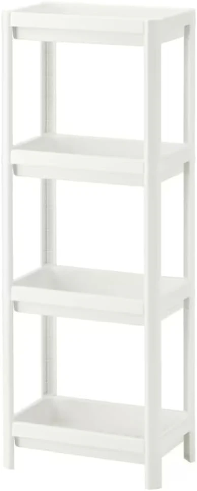 4-Tier Heavy Duty Plastic Storage Shelving Rack Garage Utility Organizer AMPSR04