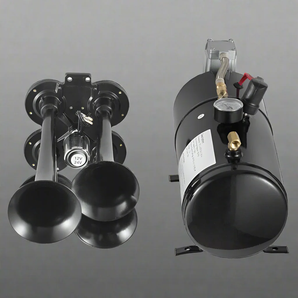 4-Trumpet 150 dB Train Air Horn Kit – Loud Compressor System | Model S1123 - Image 2