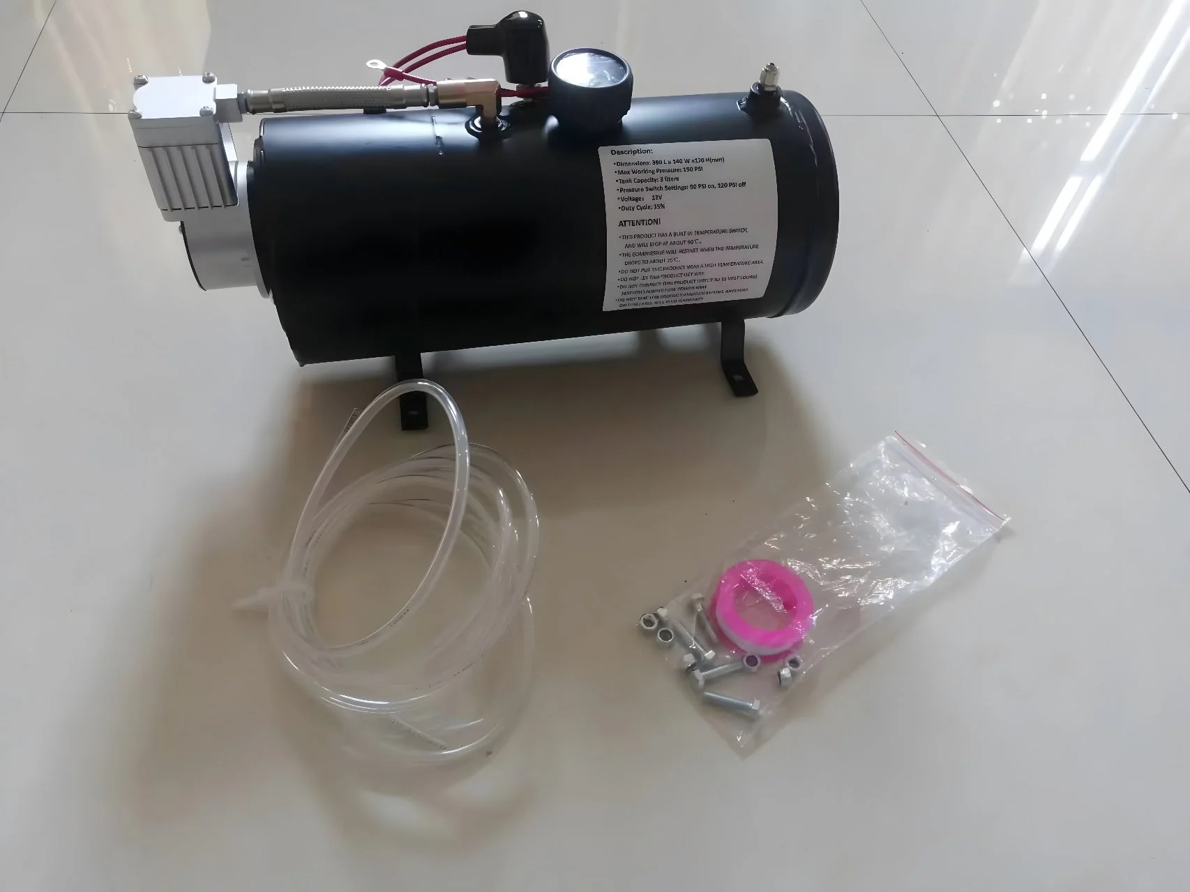 4-Trumpet 150 dB Train Air Horn Kit – Loud Compressor System | Model S1123 - Image 6