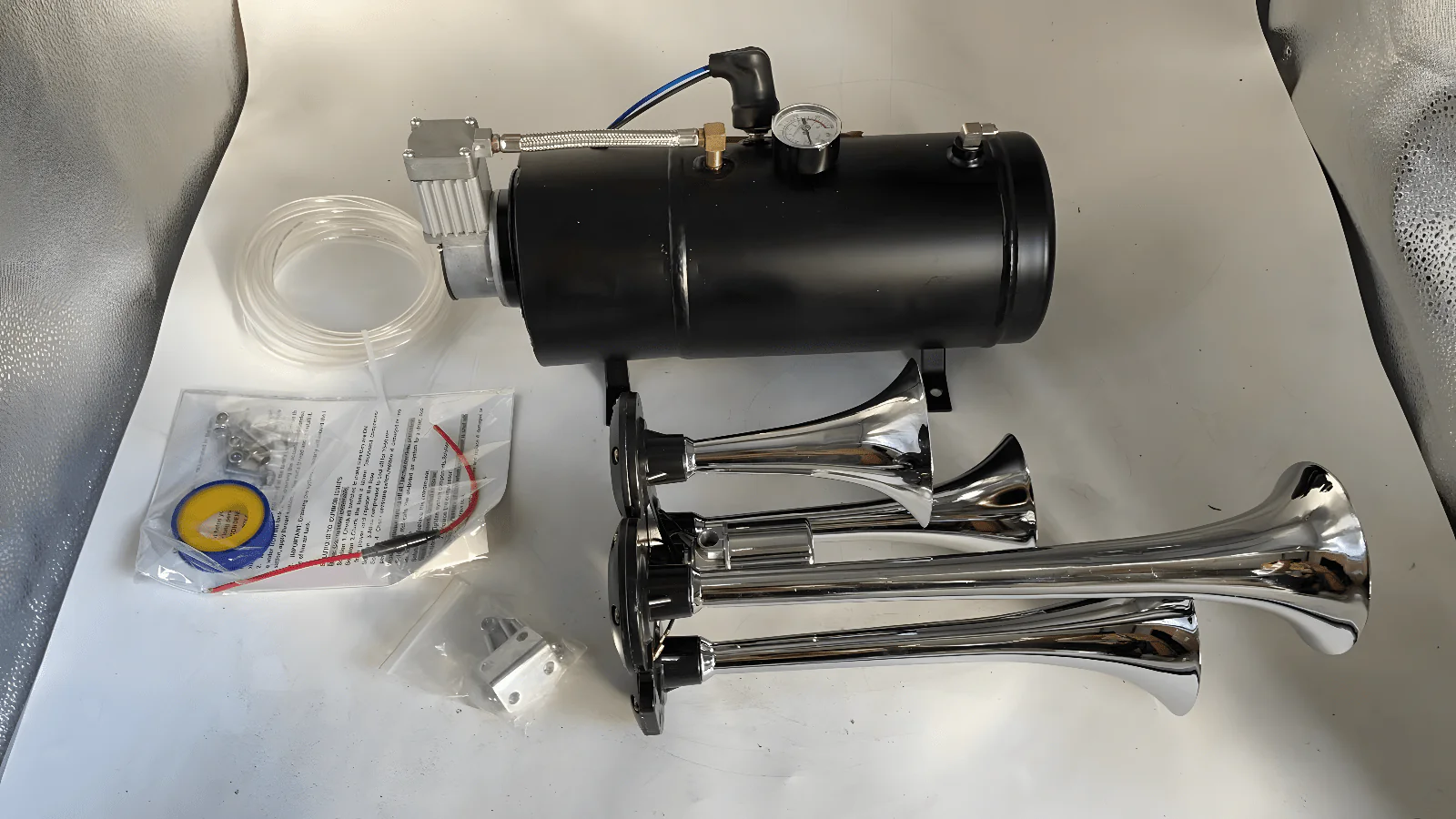 4-Trumpet 150 dB Train Air Horn Kit – Loud Compressor System | Model S1123 - Image 7