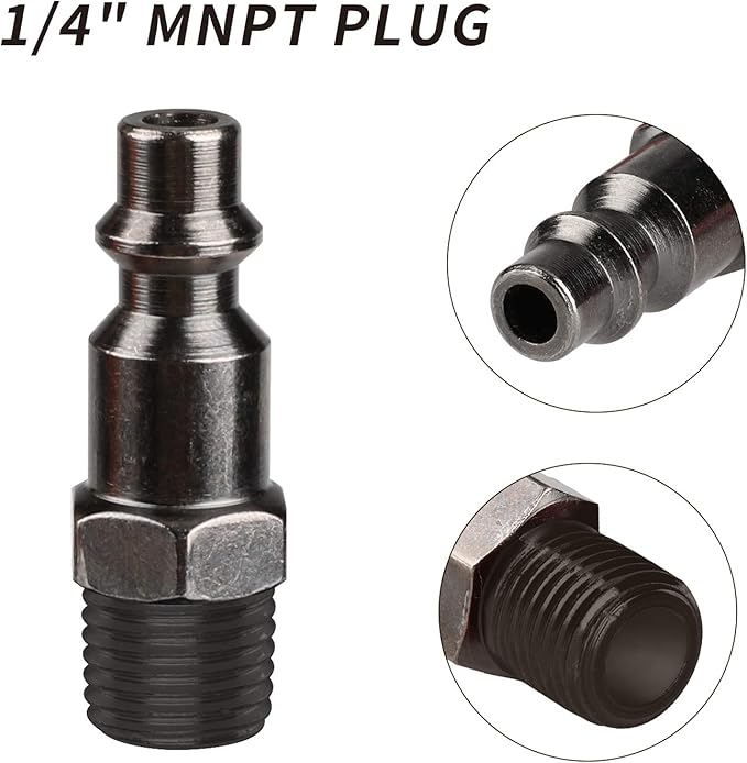 4-Way Straight Air Manifold with 5 Ports & 1/4" NPT Plug – Aluminum Pneumatic Air Splitter – AM4W5P - Image 2