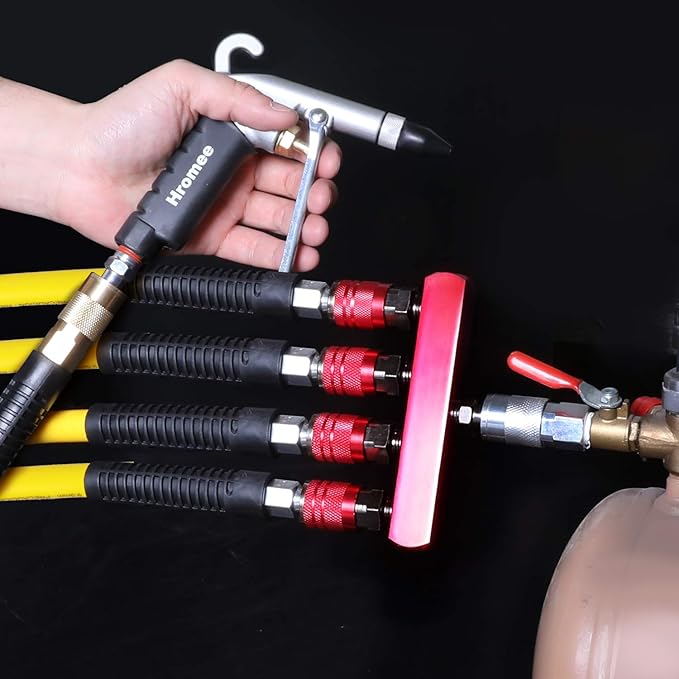 4-Way Straight Air Manifold with 5 Ports & 1/4" NPT Plug – Aluminum Pneumatic Air Splitter – AM4W5P - Image 6