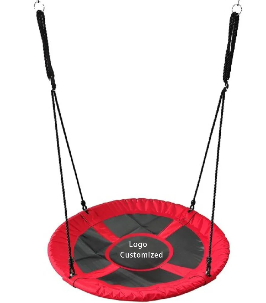 40" Round Kids Tree Swing with Adjustable Ropes – Indoor & Outdoor - Image 9