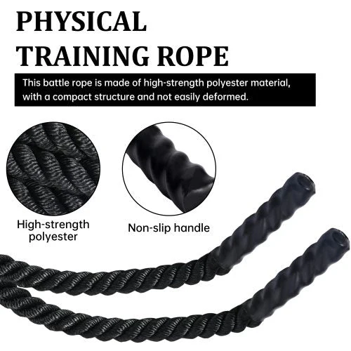 40 FT Battle Rope – Heavy-Duty 3-Strand Fitness Rope for Full-Body Workouts | AMBR121 - Image 2