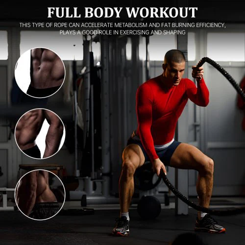 40 FT Battle Rope – Heavy-Duty 3-Strand Fitness Rope for Full-Body Workouts | AMBR121 - Image 3