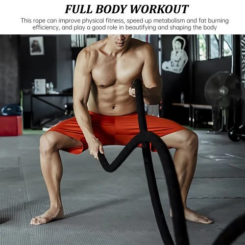 40 FT Battle Rope – Heavy-Duty 3-Strand Fitness Rope for Full-Body Workouts | AMBR121 - Image 6
