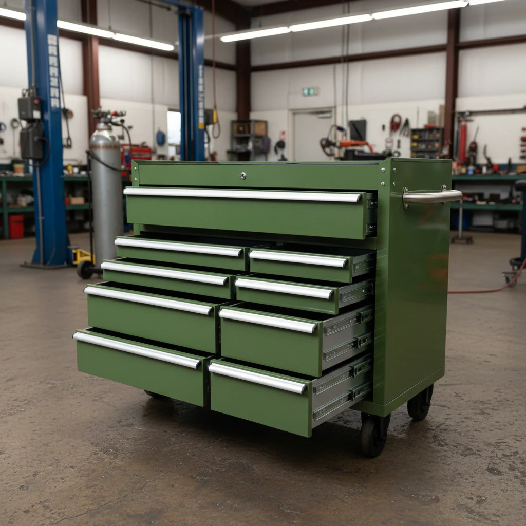 42" 9-Drawer Rolling Tool Bench – Heavy-Duty Garage Storage Cabinet