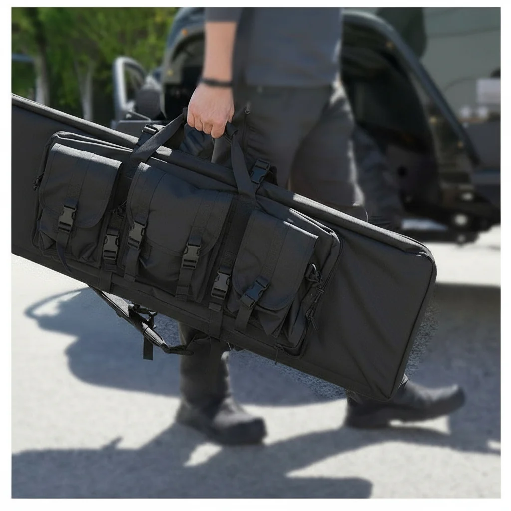 42" Double Gun Case Backpack – Tactical Rifle Bag with MOLLE Webbing & Padded Interior GN9013D - Image 2