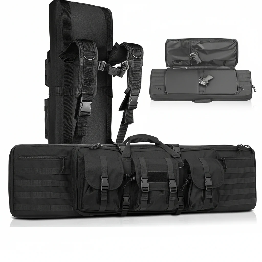 42" Double Gun Case Backpack – Tactical Rifle Bag with MOLLE Webbing & Padded Interior GN9013D - Image 8