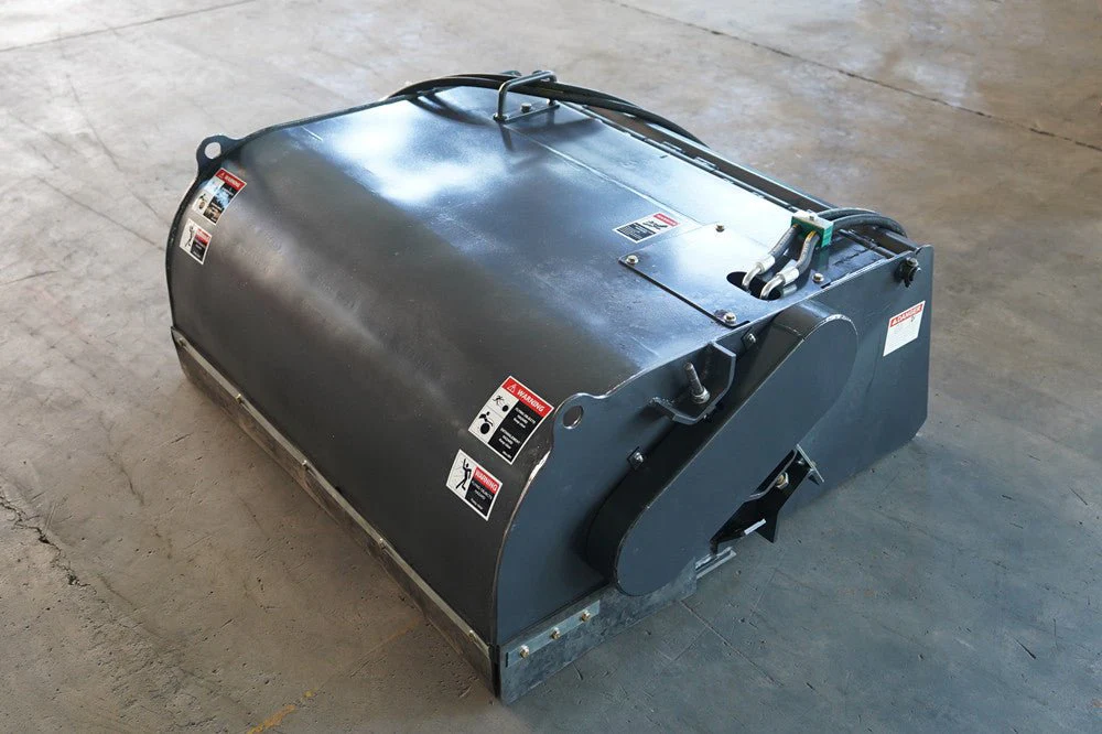 44" Mini Skid Steer Hydraulic Broom Sweeper – Pickup Box Brush Attachment | Model MSBB1120