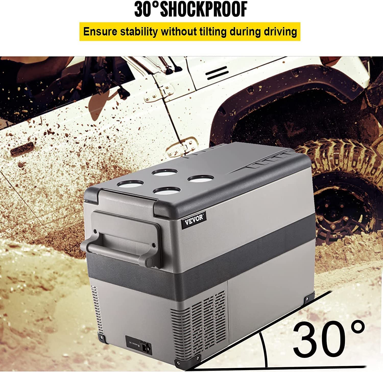 45L Portable Car Refrigerator Freezer – LG Compressor, 12V/110V Dual Zone RV Fridge 448423 - Image 6