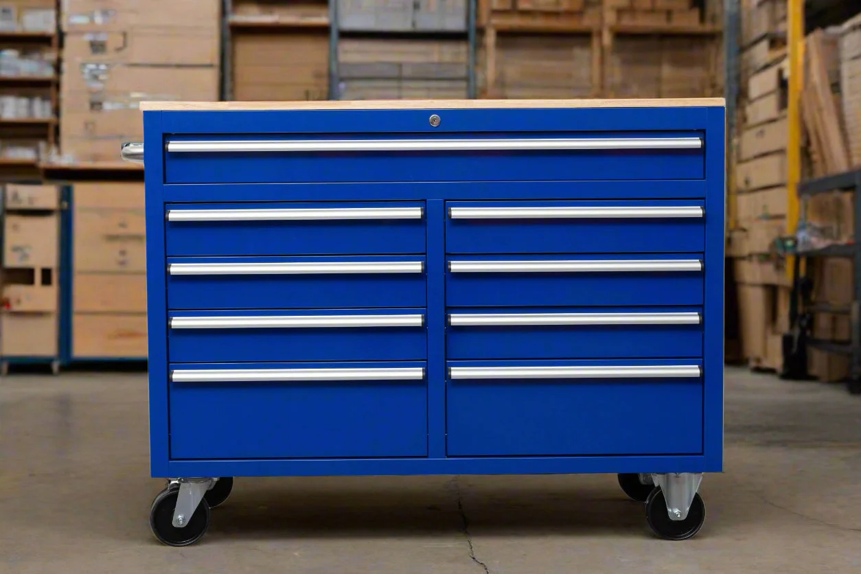 46" Rolling Tool Workbench – Heavy-Duty Mobile Storage Cabinet with 9 Drawers - Image 34
