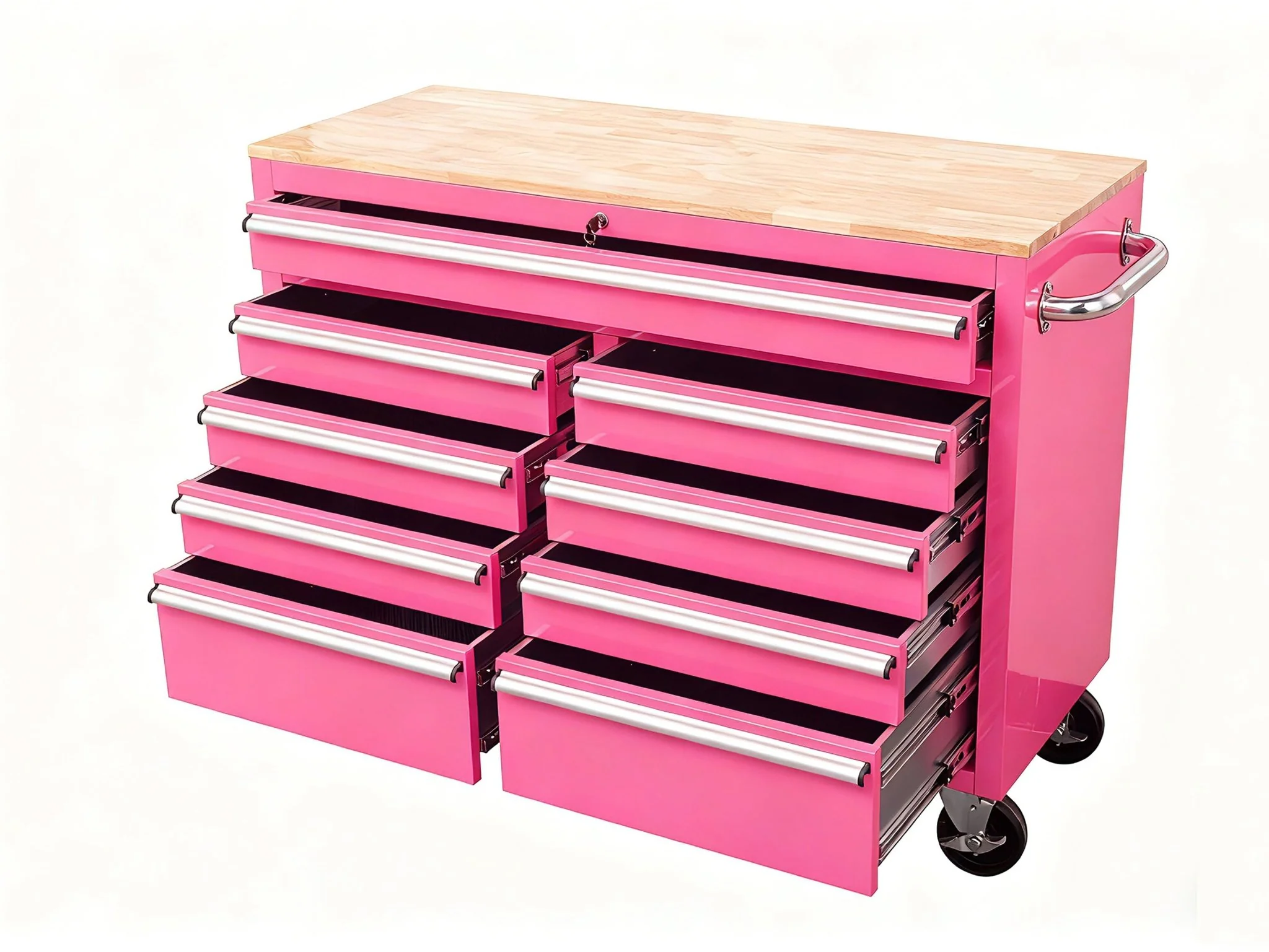 46" Rolling Tool Workbench – Heavy-Duty Mobile Storage Cabinet with 9 Drawers - Image 73