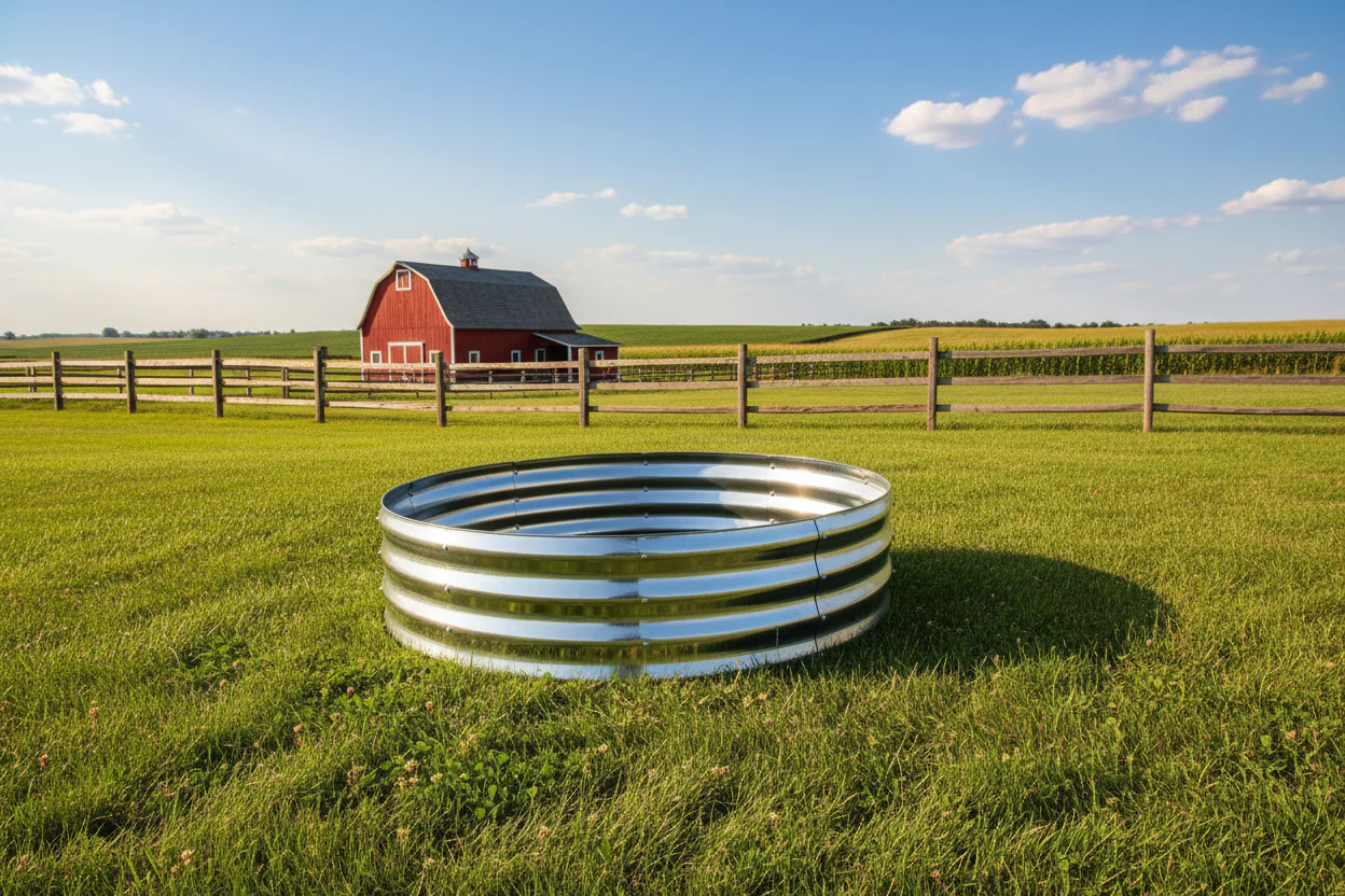 47" Round Metal Raised Garden Bed – Galvanized Steel Circular Planter for Vegetables & Flowers - Image 11