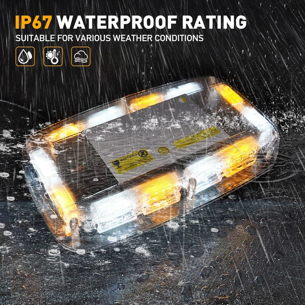48 LED Magnetic Roof Top Strobe Light Bar 16 Flash Modes IP67 12-24V 48LEDR - Image 3