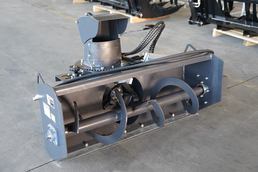 48" Mini Skid Steer Snow Blower Attachment – Standard Flow 8–13 GPM Two-Stage Hydraulic Snow Blower MSS119SB