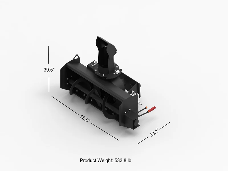 48" Mini Skid Steer Snow Blower Attachment – Standard Flow 8–13 GPM Two-Stage Hydraulic Snow Blower MSS119SB - Image 2