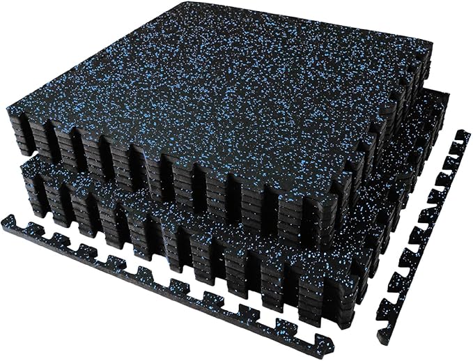 48 Sq Ft Interlocking Exercise Mats – 12 Tiles – EVA & Rubber Gym Flooring - Image 7
