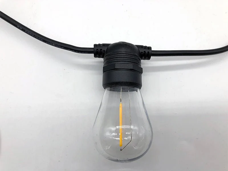 48ft + 6ft Solar LED String Lights Warm White Outdoor Patio Lights 16 or 24 Bulb Options HBSL54 - Image 5