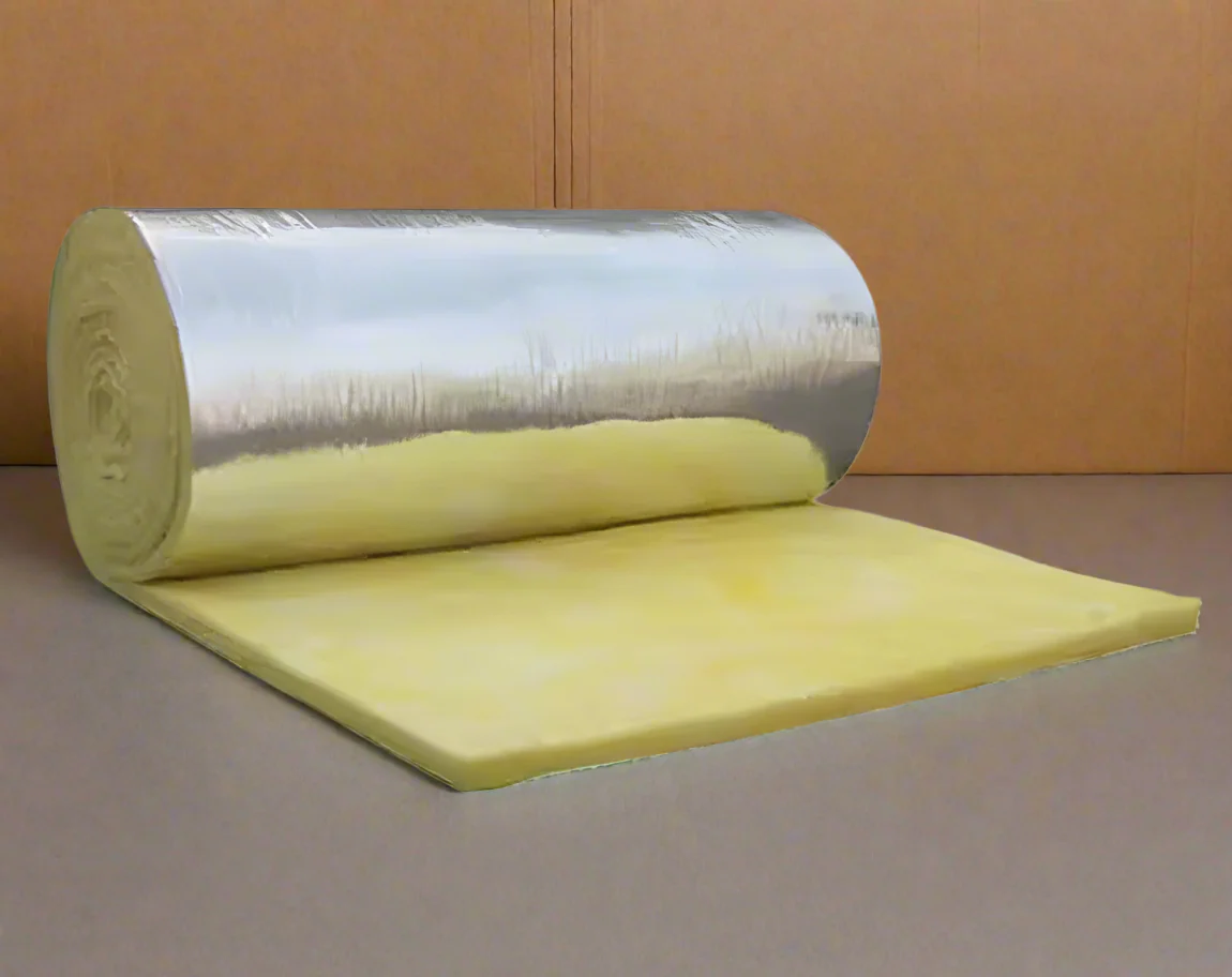 New 48 in x 25 ft Aluminum Foil Fiberglass Insulation Roll – Radiant Barrier, 3'' Thick – SKU Q25052