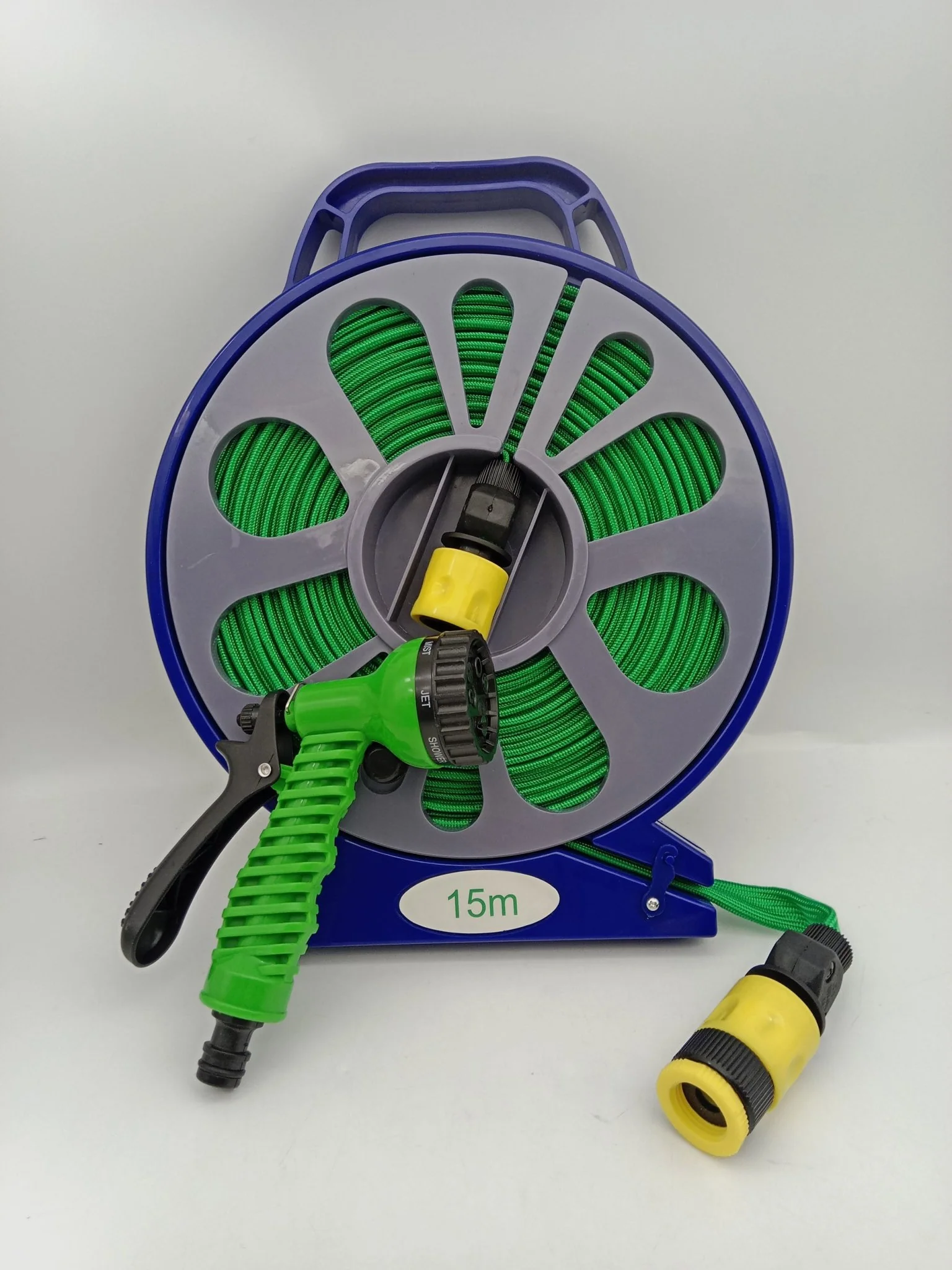 49 FT Garden Hose Reel Set with Spray Nozzle Portable Water Hose Storage G0296C - Image 5