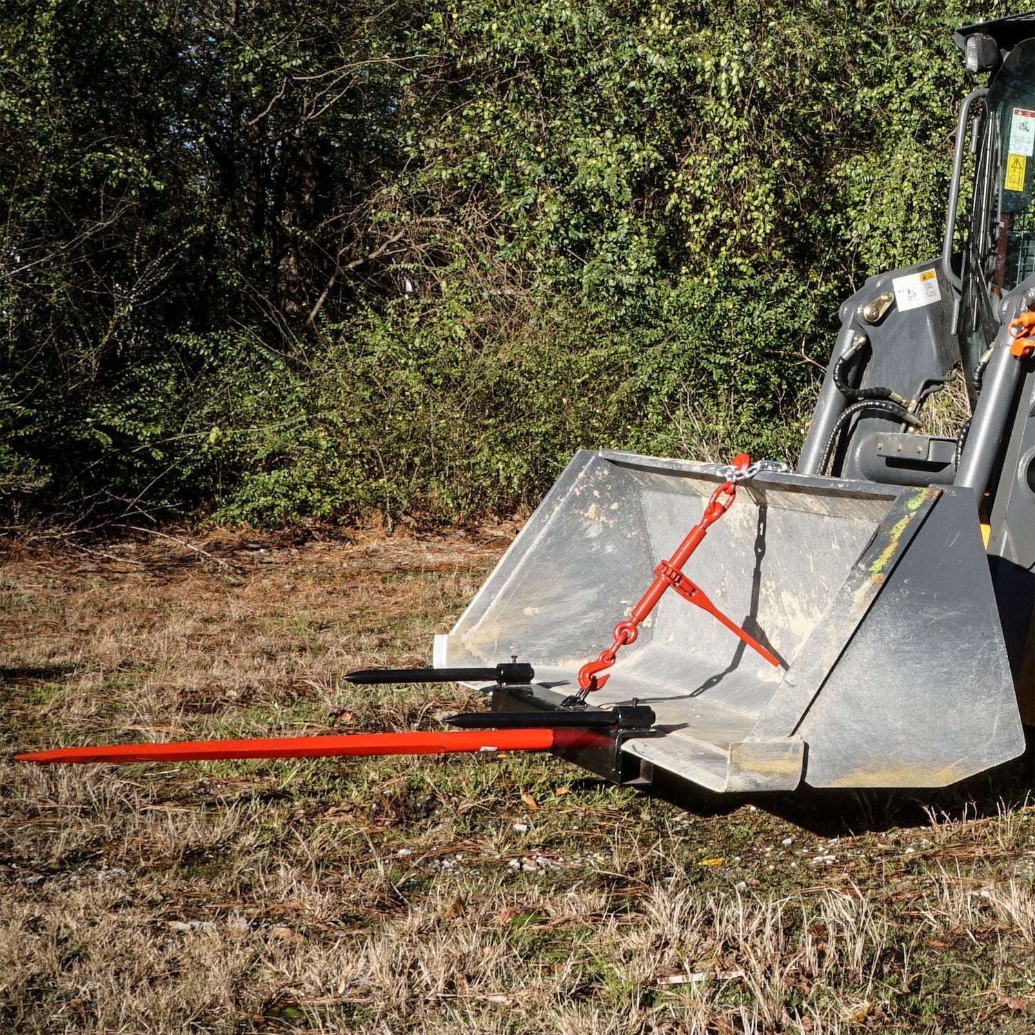 49" Triple Hay Bale Spear – Heavy-Duty Bucket Attachment for Tractors & Loaders | Model HY49 - Image 4