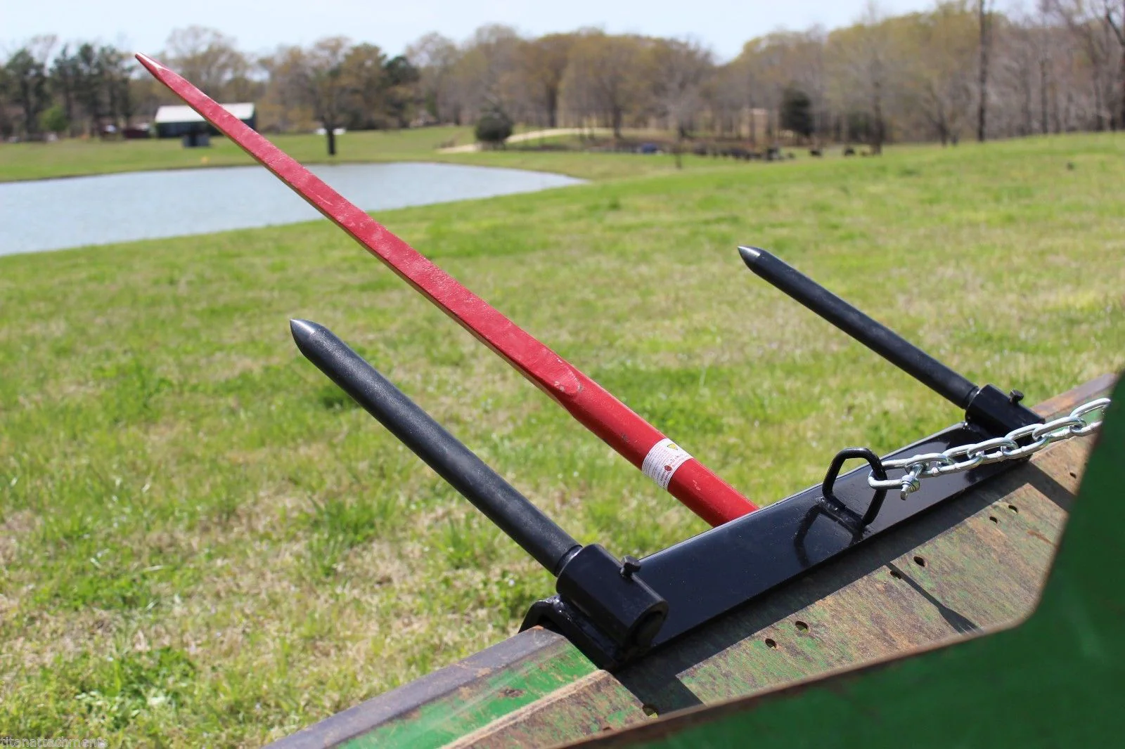 49" Triple Hay Bale Spear – Heavy-Duty Bucket Attachment for Tractors & Loaders | Model HY49 - Image 5