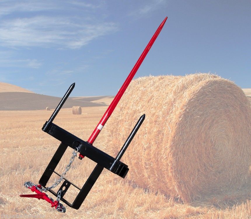 49" Triple Hay Bale Spear – Heavy-Duty Bucket Attachment for Tractors & Loaders | Model HY49 - Image 6