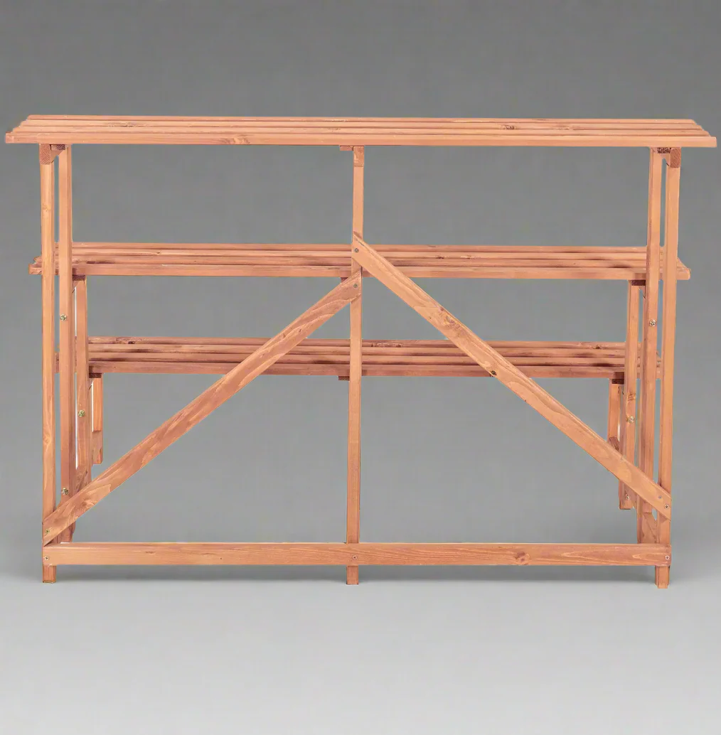 Large 3-Tier Wooden Plant Stand – 4FT Indoor Outdoor Display Shelf | 1216443 - Image 4