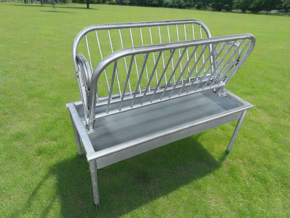 New 4 Ft Heavy-Duty Galvanized Steel Pasture Feeder for Goats, Sheep & Mini Horses (121339) - Image 2