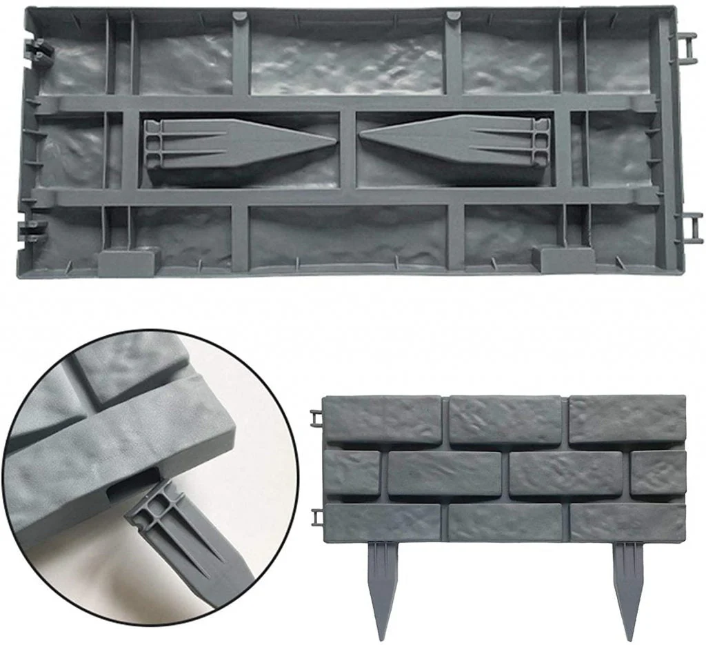 New 4 PCS Flexible Brick Stone Edging Border – Lawn & Garden Landscape Edge for Flower Beds & Walkways 517928 - Image 5