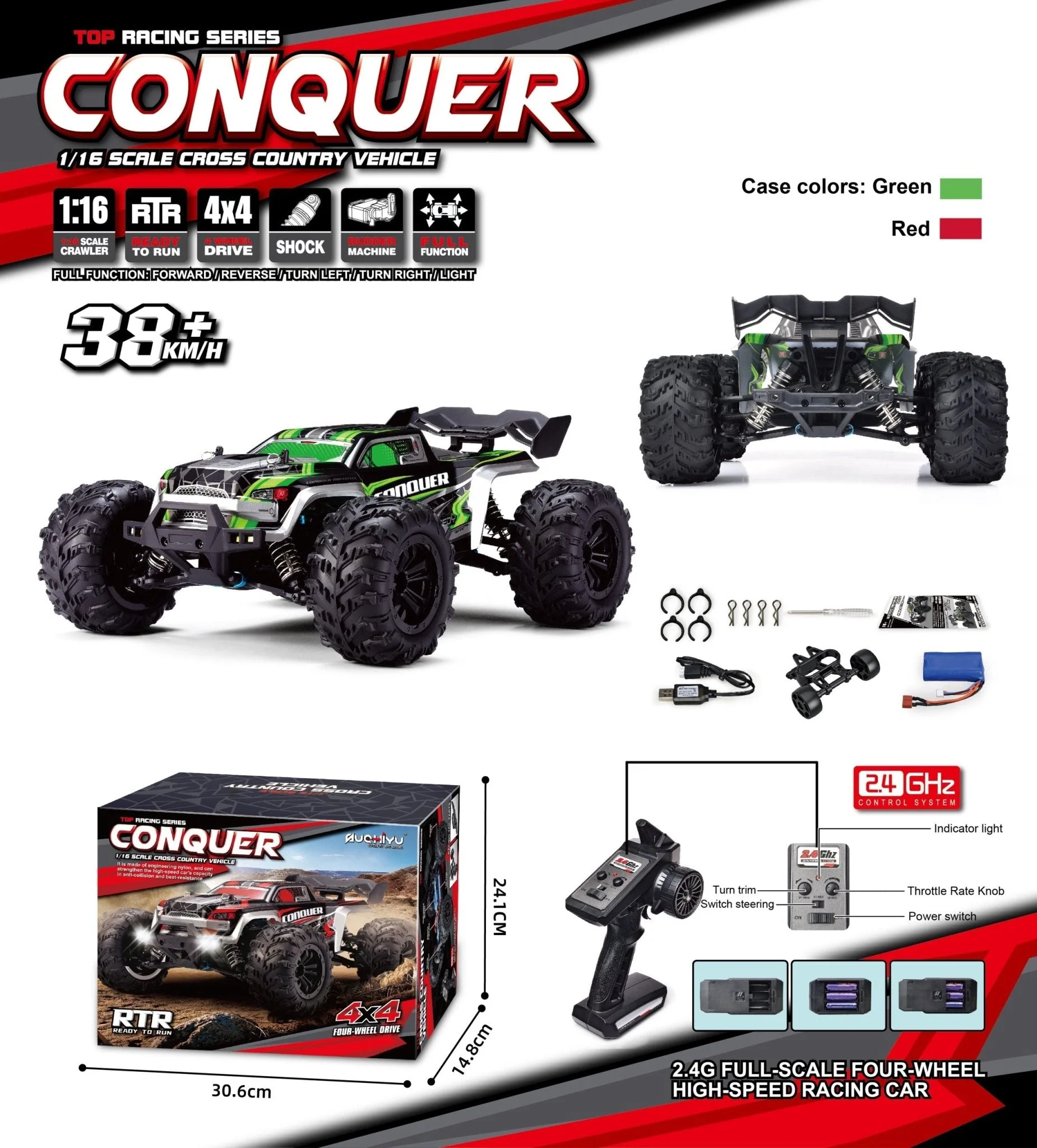 High-Performance 4WD Off-Road RC Monster Truck – 50KM/H Speed - Image 3