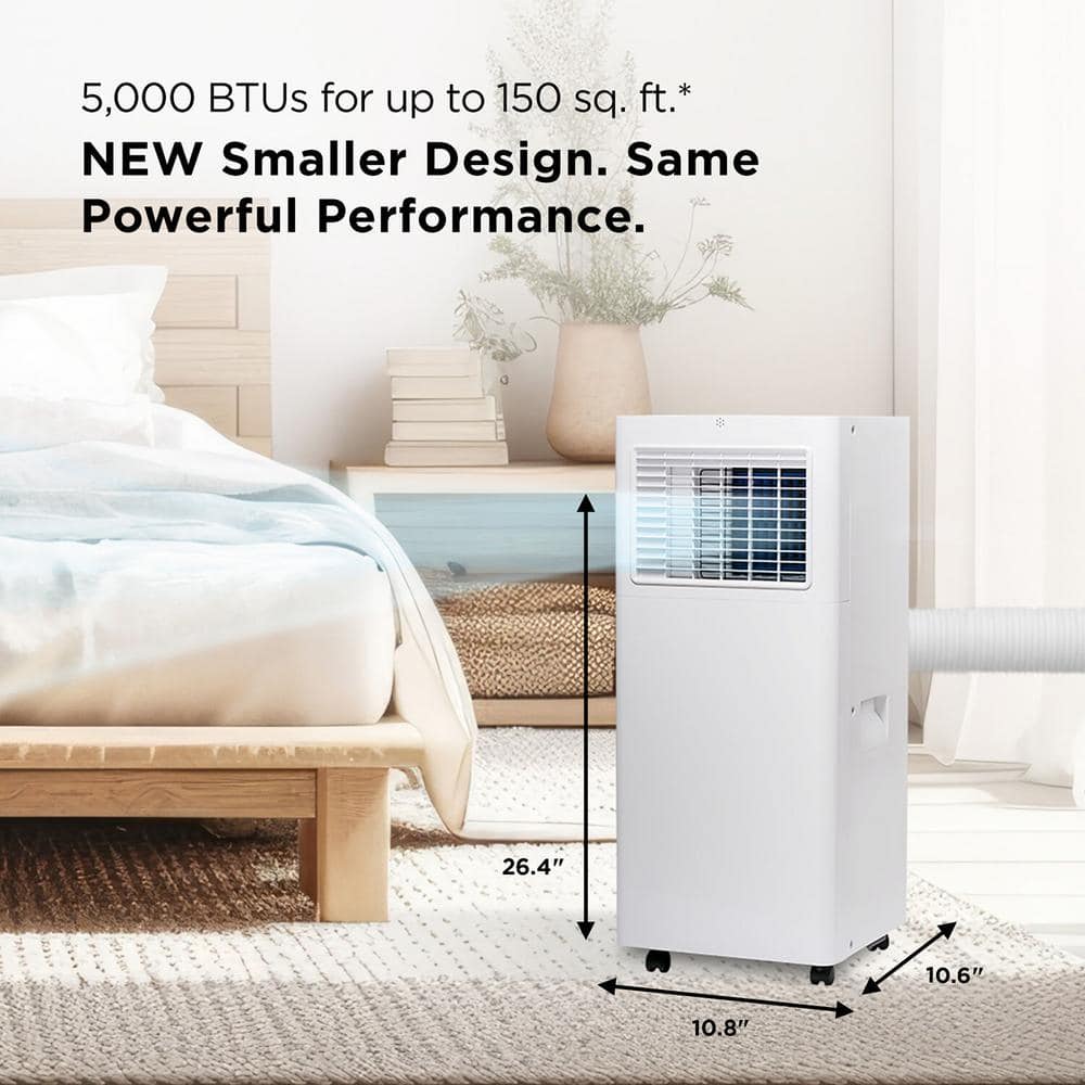 5,000 BTU Smart Portable Air Conditioner, Fan & Dehumidifier, 150 Sq. Ft., Ultra-Compact Design - Image 3