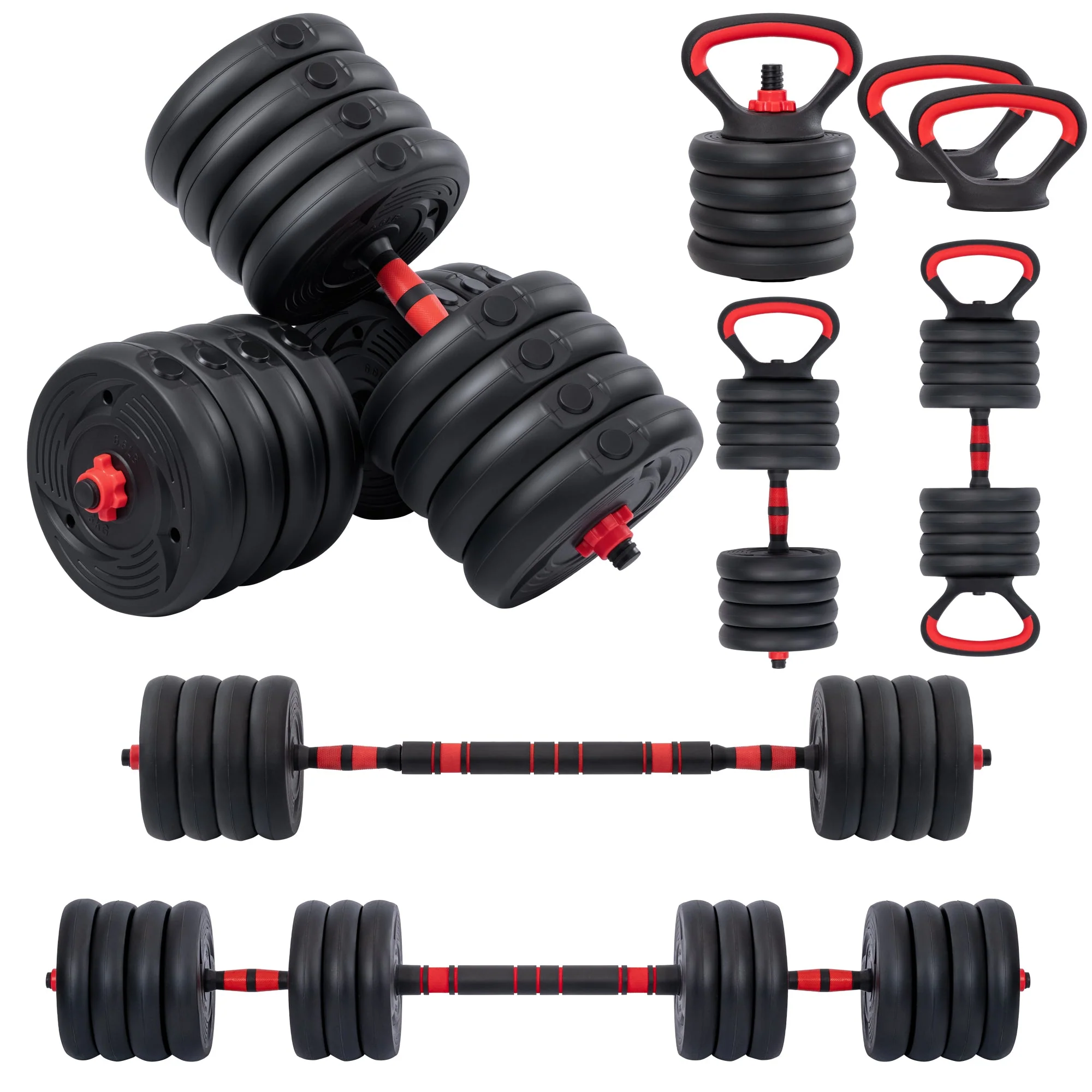 5-in-1 Adjustable Dumbbell Set – 22.5 lb & 110 lb Home Gym Weights with Barbell - Image 8