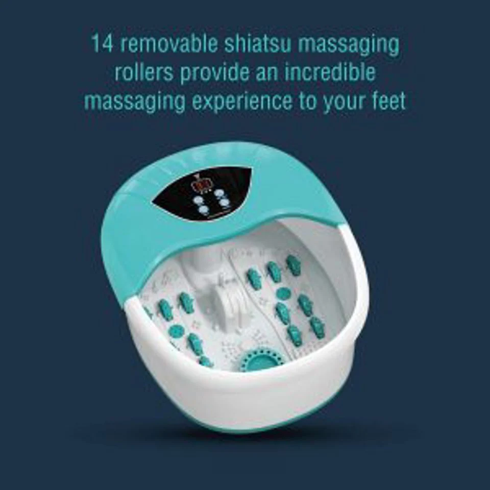 New 5-in-1 Foot Spa and Bath Massager with Heat – Stress Relief, Bubbles, Vibration, and Massage Rollers | Model 1224FS - Image 2