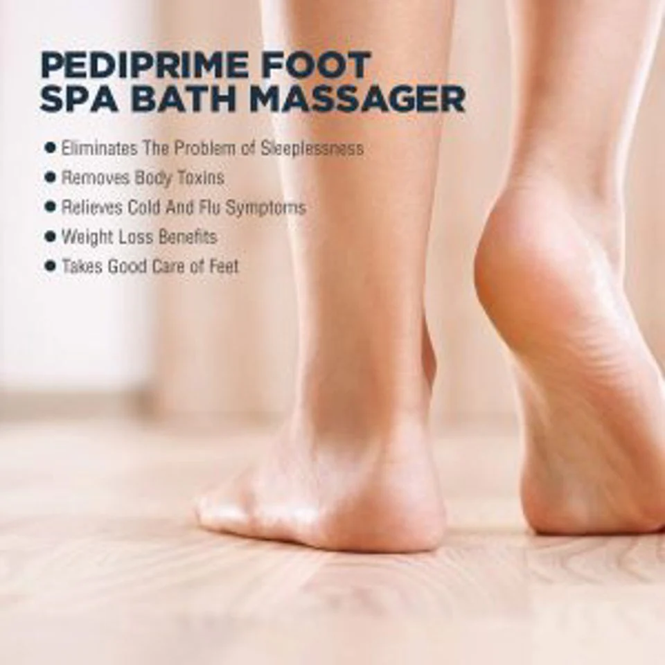 New 5-in-1 Foot Spa and Bath Massager with Heat – Stress Relief, Bubbles, Vibration, and Massage Rollers | Model 1224FS - Image 4