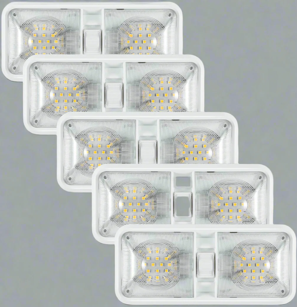 5 Pack 12V RV Trailer Interior LED Dome Lights with Switch – CE & RoHS Approved | SKU: 528TLS
