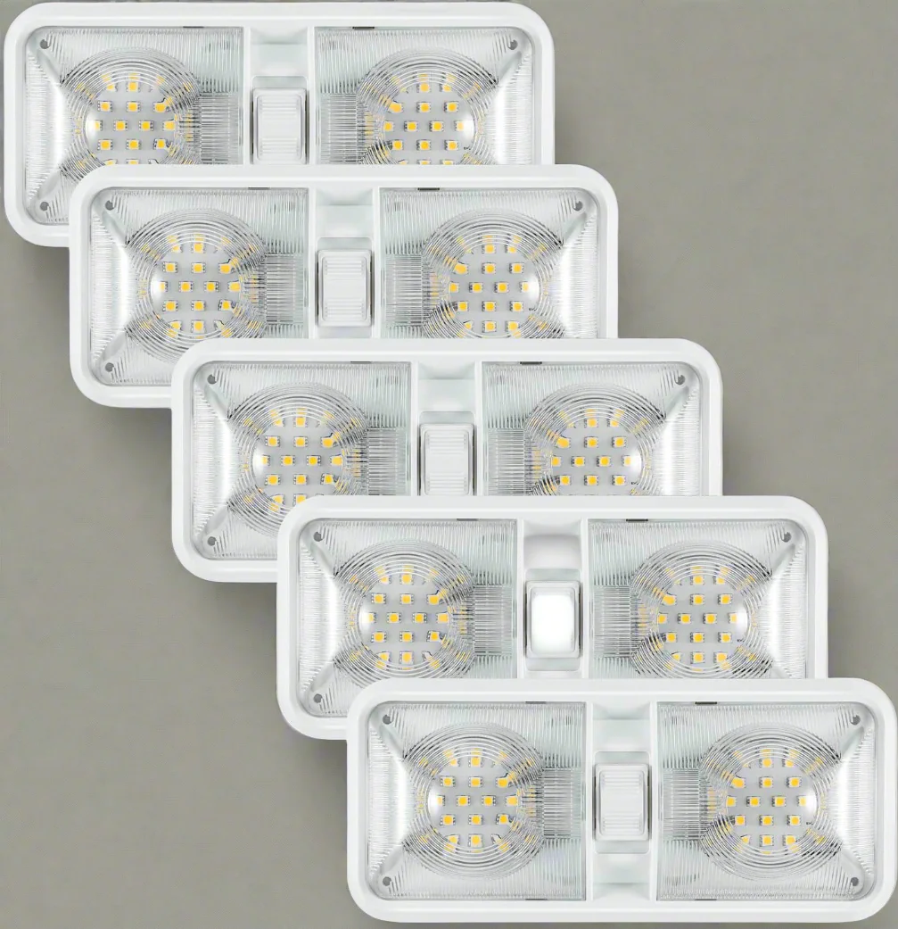 5 Pack 12V RV Trailer Interior LED Dome Lights with Switch – CE & RoHS Approved | SKU: 528TLS - Image 2