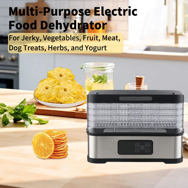 5 Tray Food Dehydrator 250W Digital Electric Fruit Meat Dryer GGJ300B - Image 3