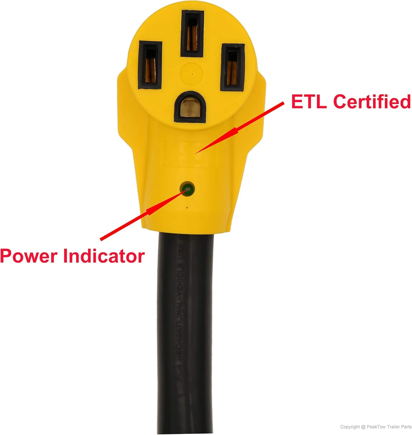 50 Amp Extension Cord – 30FT 250V Outdoor Power Supply Cable with LED, Grip Handle & Cord Organizer RV5030FH - Image 4