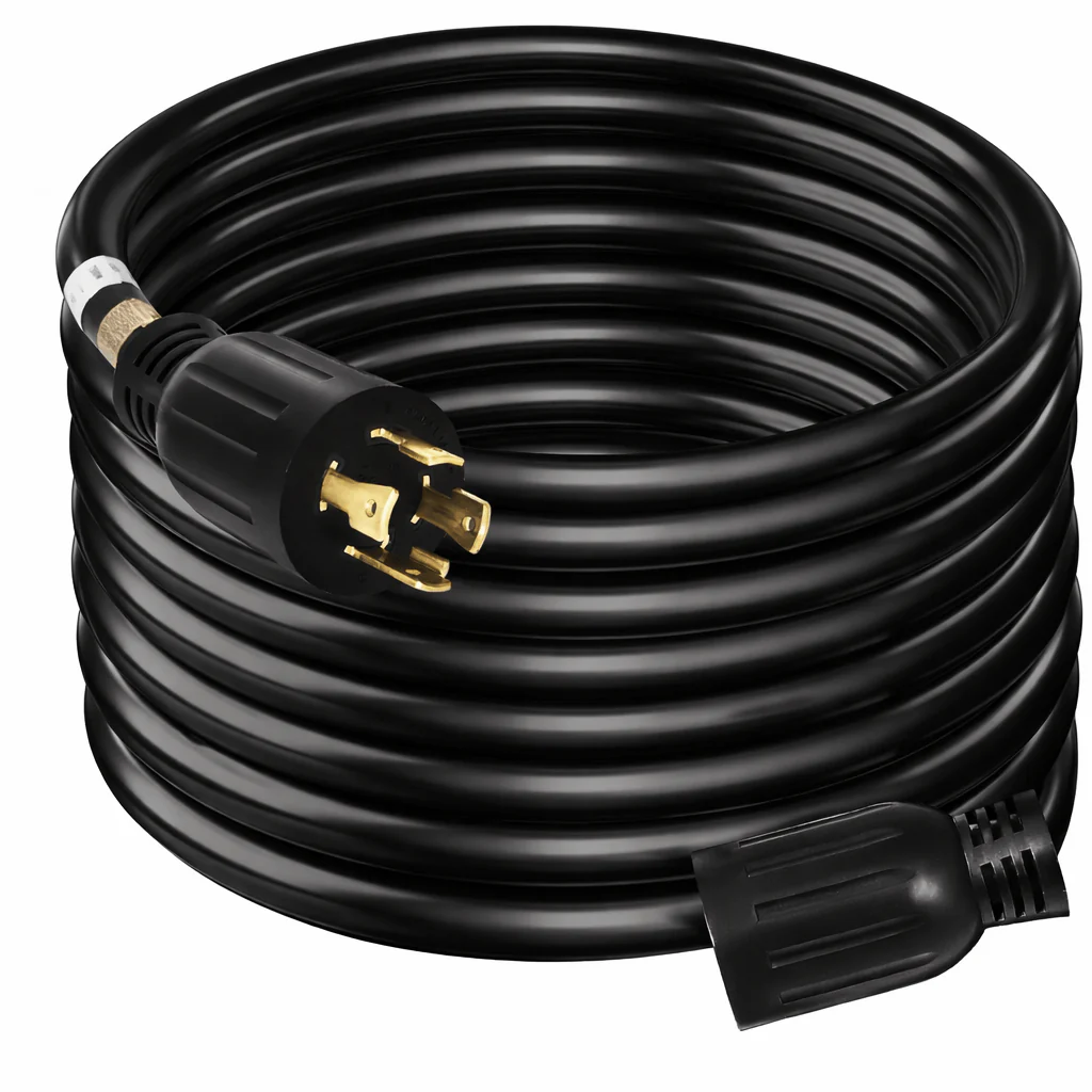 50ft Heavy-Duty 30 Amp Generator Extension Cord – 7500W, 10/4 SJTW – RV & Emergency Power Ready – NEMA L14-30 Twist Lock